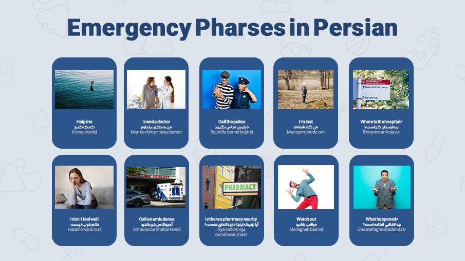 emergency phrases in farsi