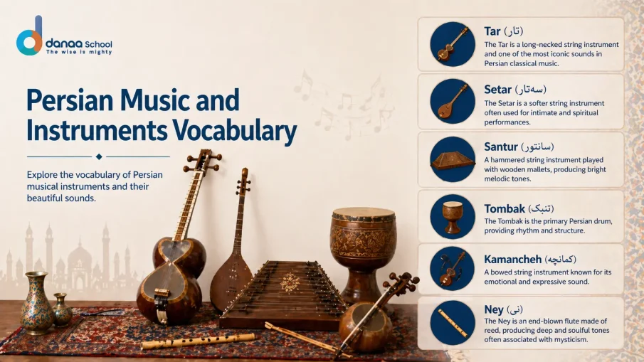Persian Music and Instruments Vocabulary