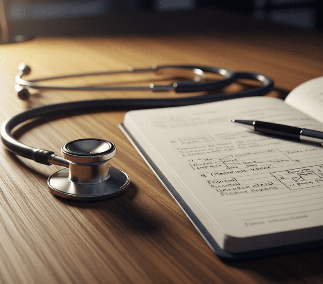 Doctor communicating with patient in Medical Farsi office