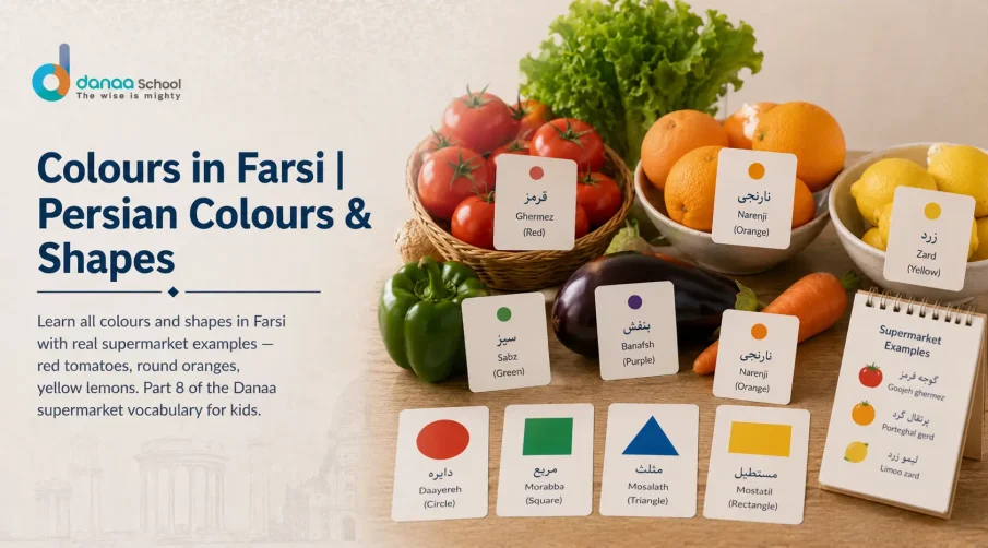 Colours in Farsi | Persian Colours & Shapes with Market Examples — Danaa School