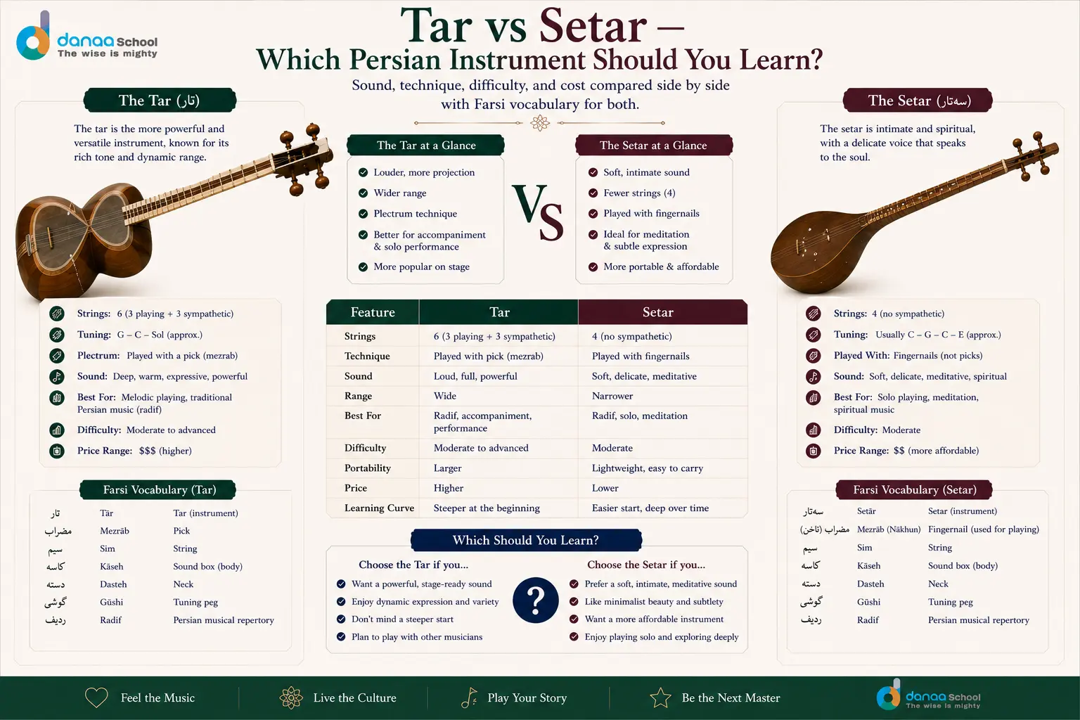 Tar vs Setar — Which Persian Instrument Should You Learn?