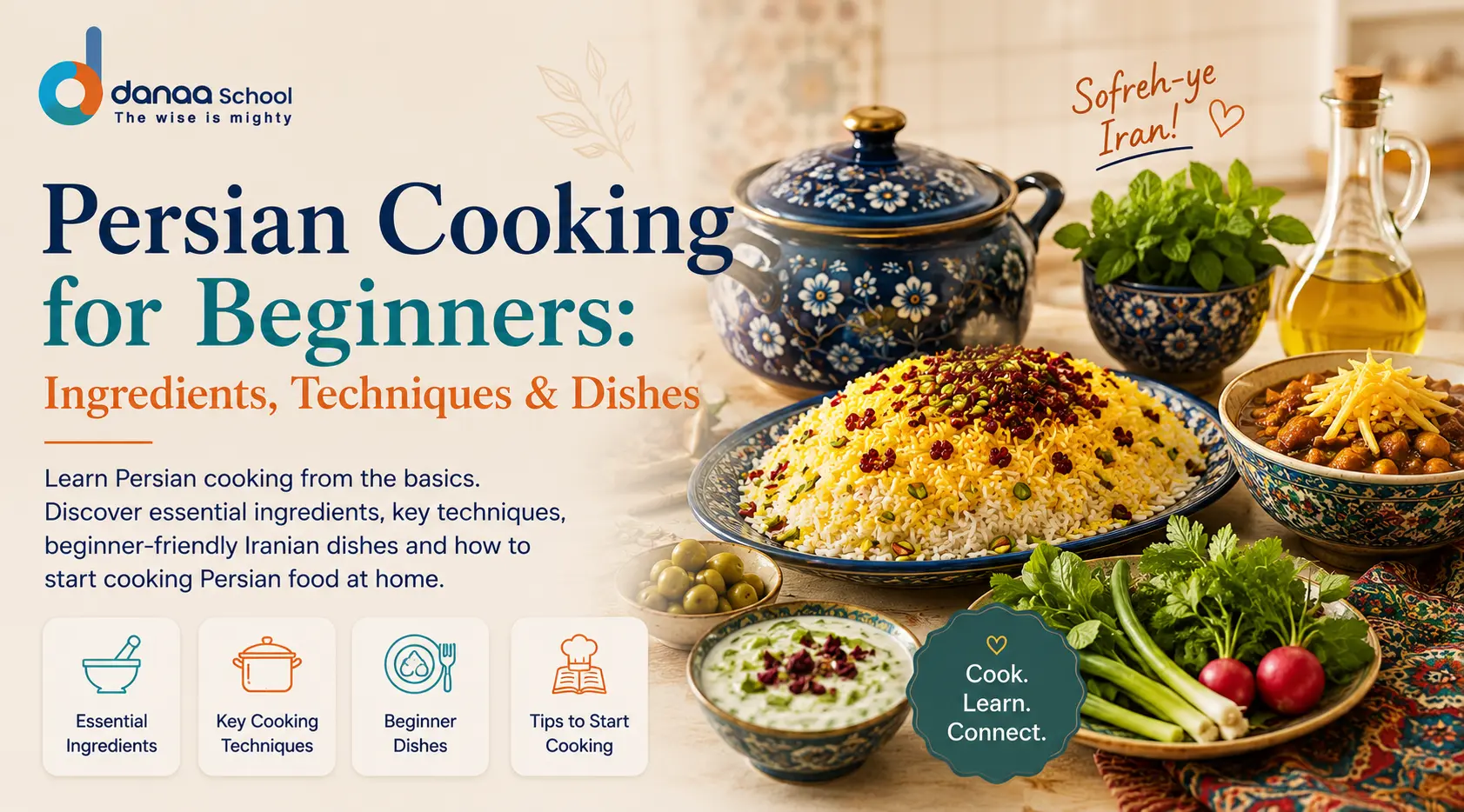 Persian Cooking for Beginners: Ingredients, Techniques & Dishes